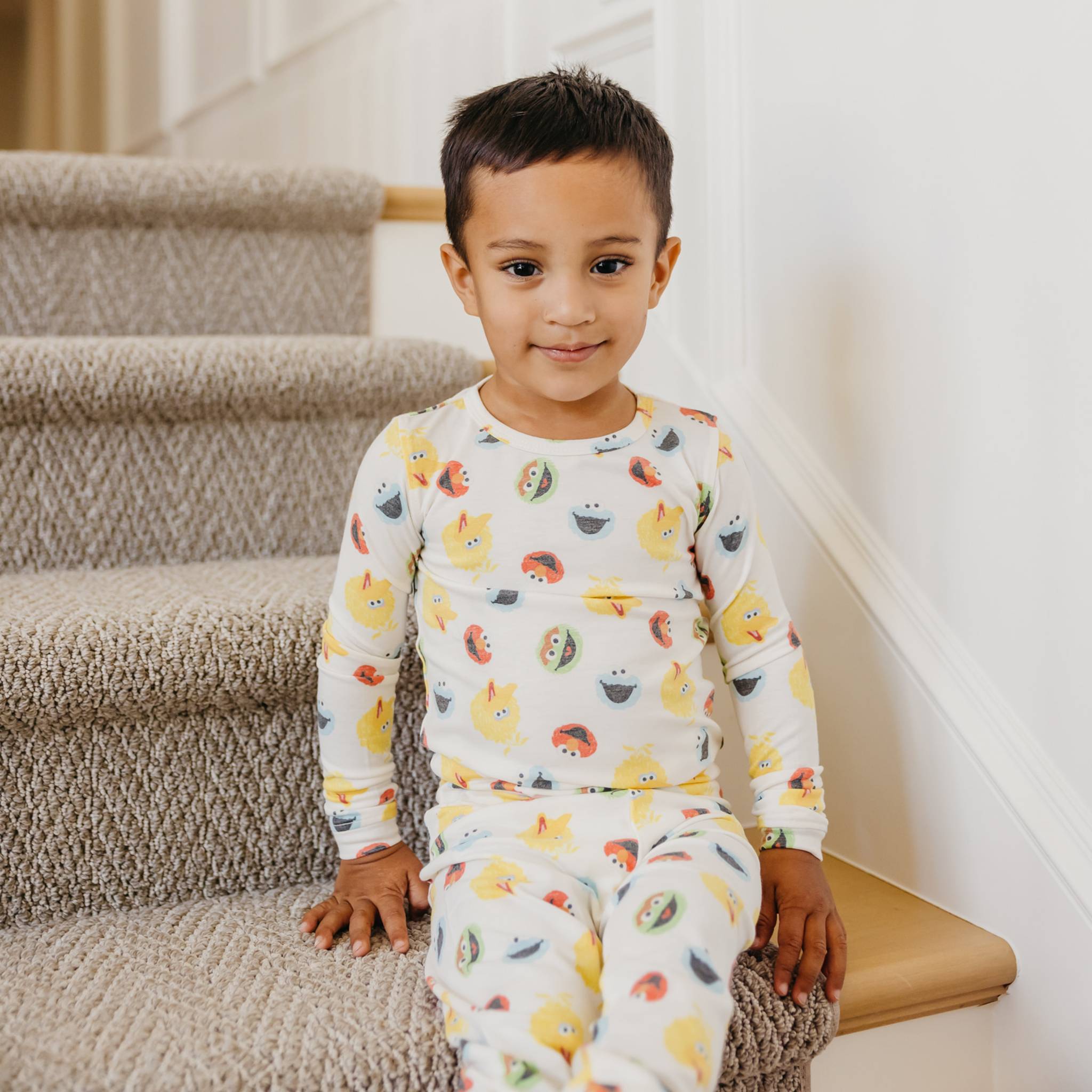 2pc Long Sleeve Pajama Set - Sesame Scribbles