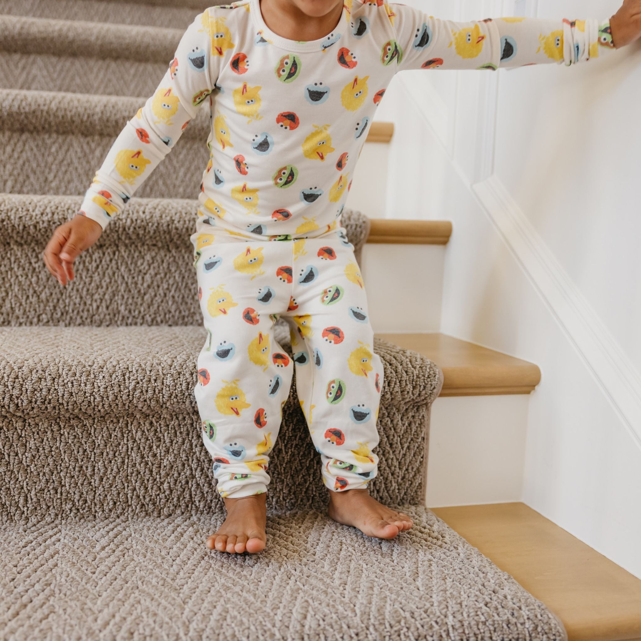 2pc Long Sleeve Pajama Set - Sesame Scribbles