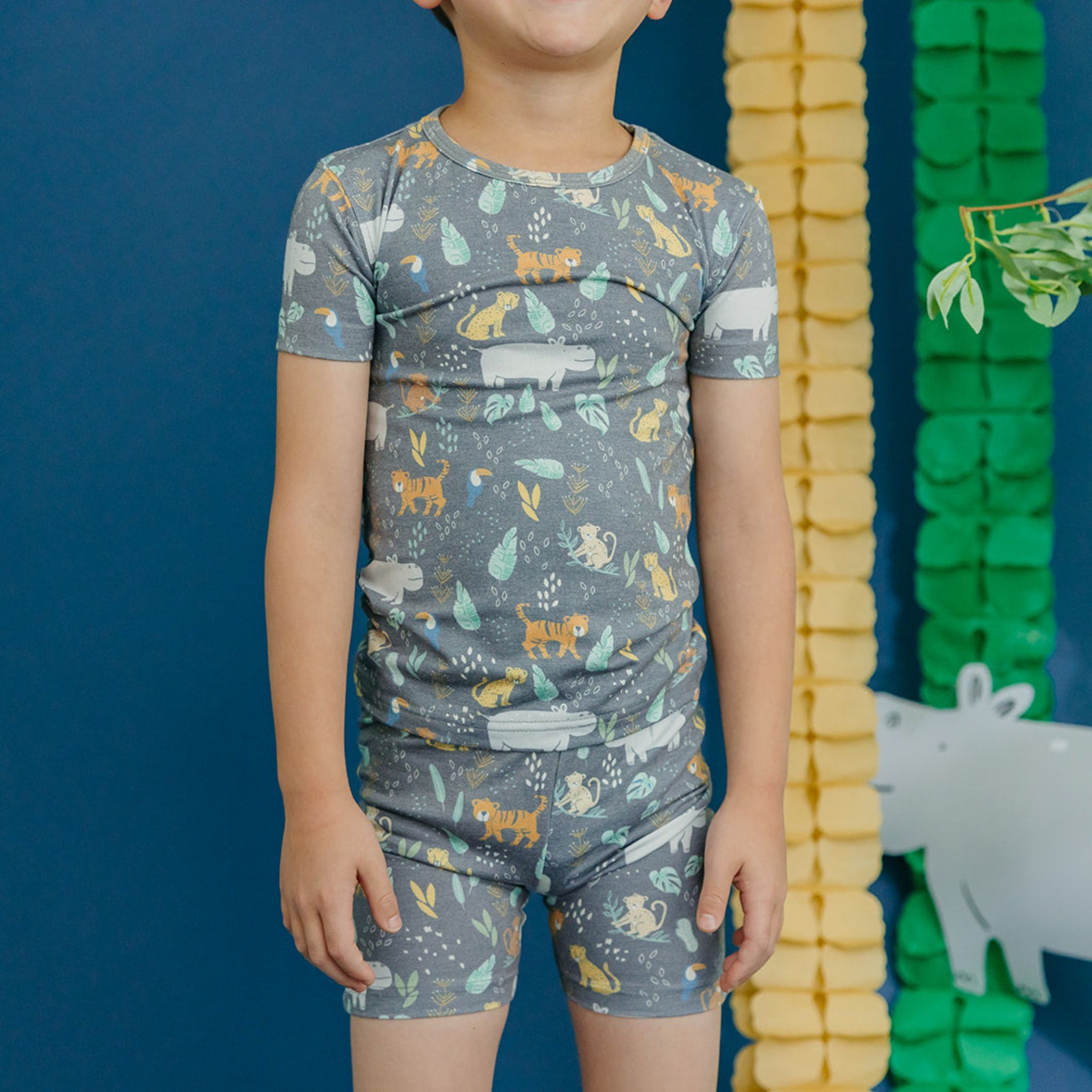 2pc Short Sleeve Pajama Set - Bengal