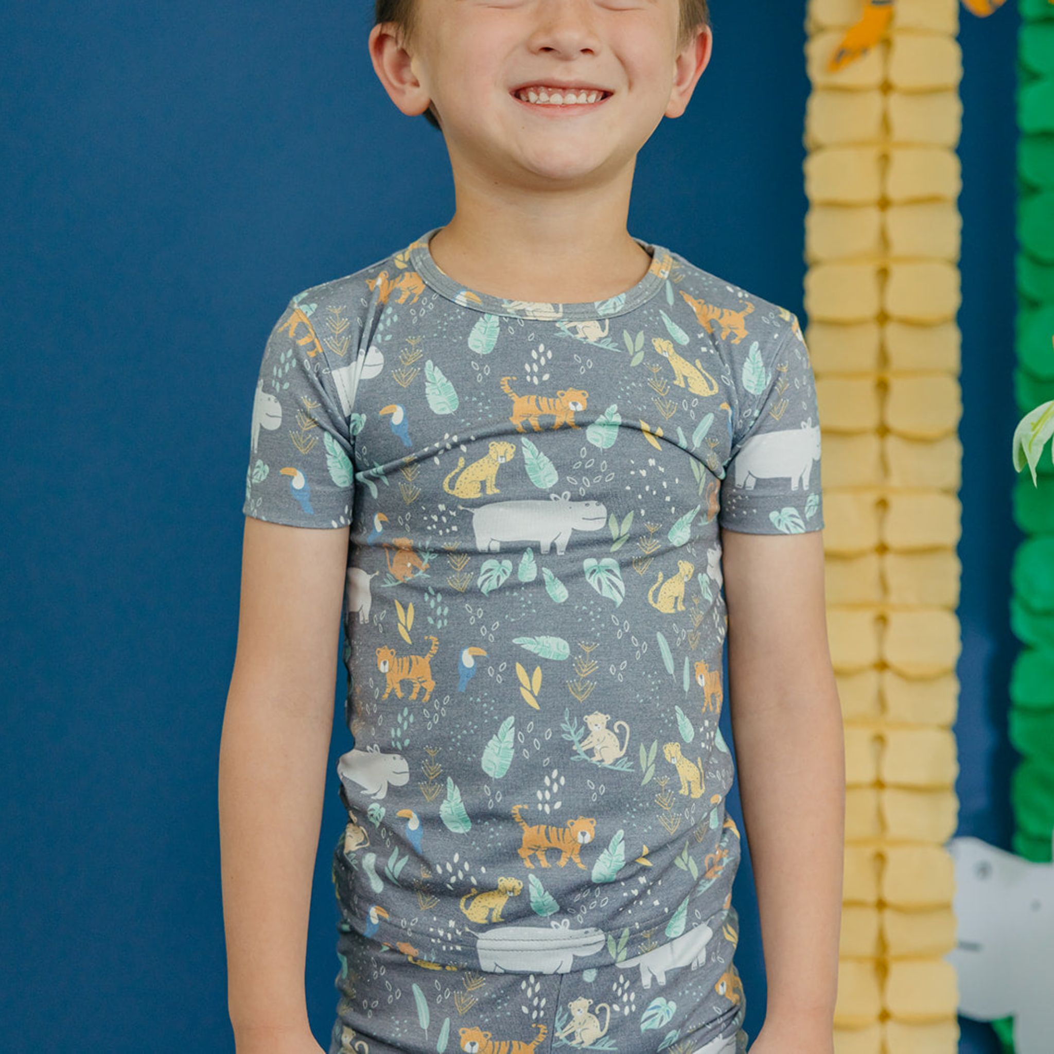2pc Short Sleeve Pajama Set - Bengal