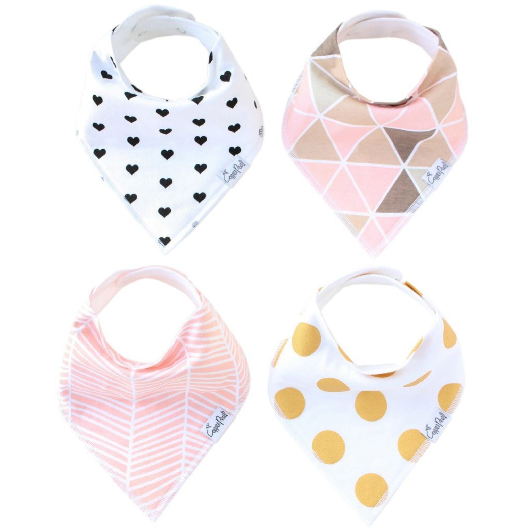 Baby Bandana Bibs - Blush