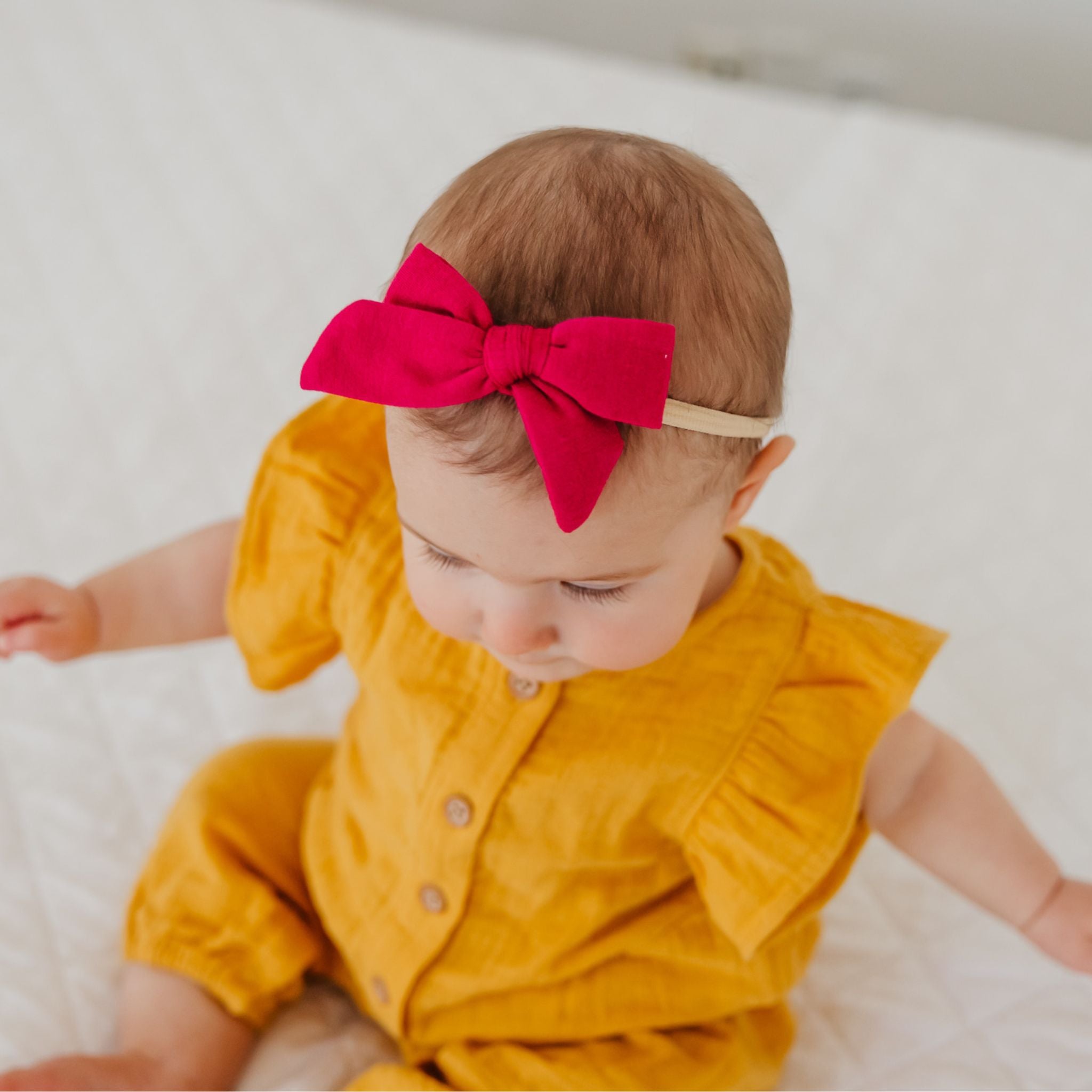 Classic Nylon Bow - Raspberry
