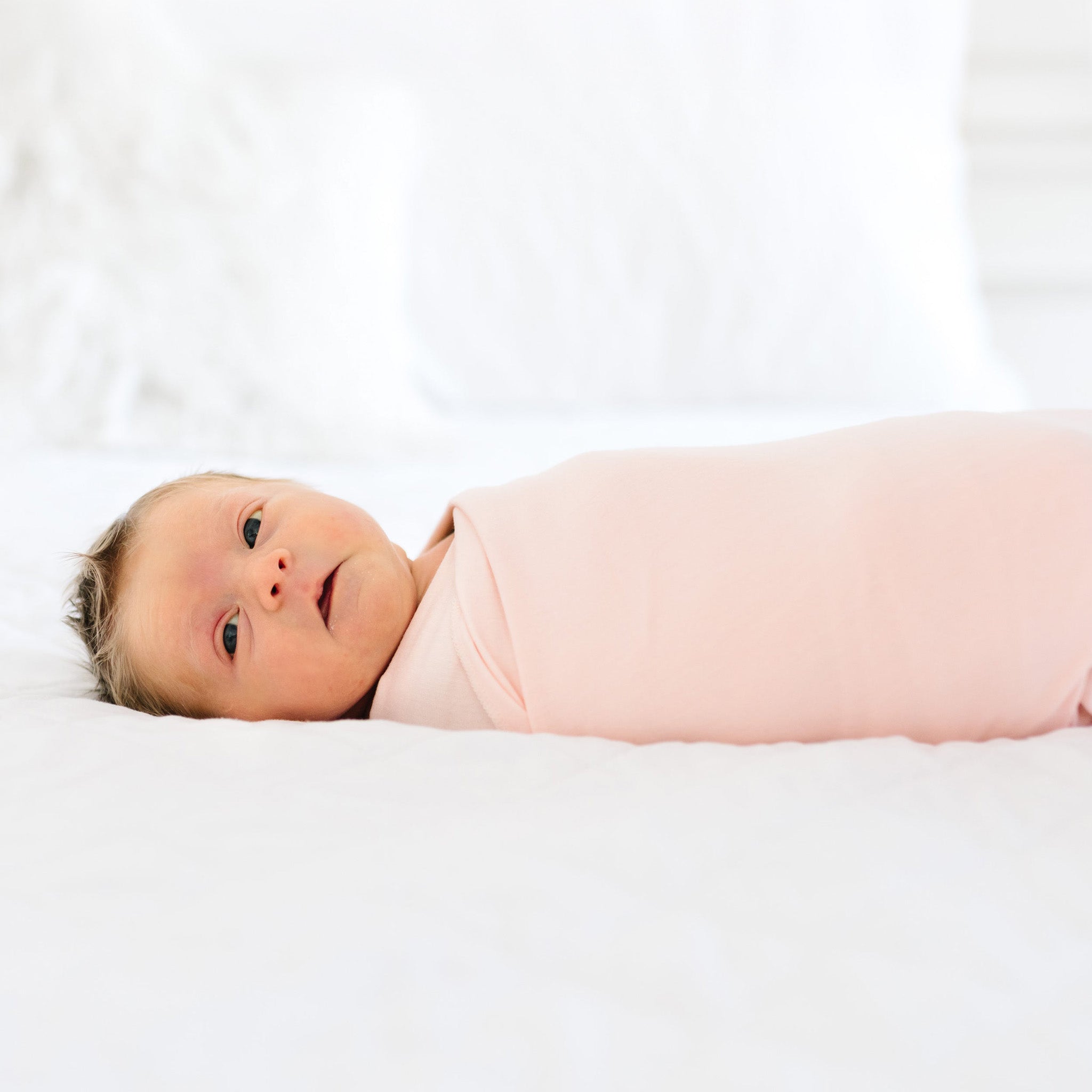 Knit Swaddle Blanket - Blush