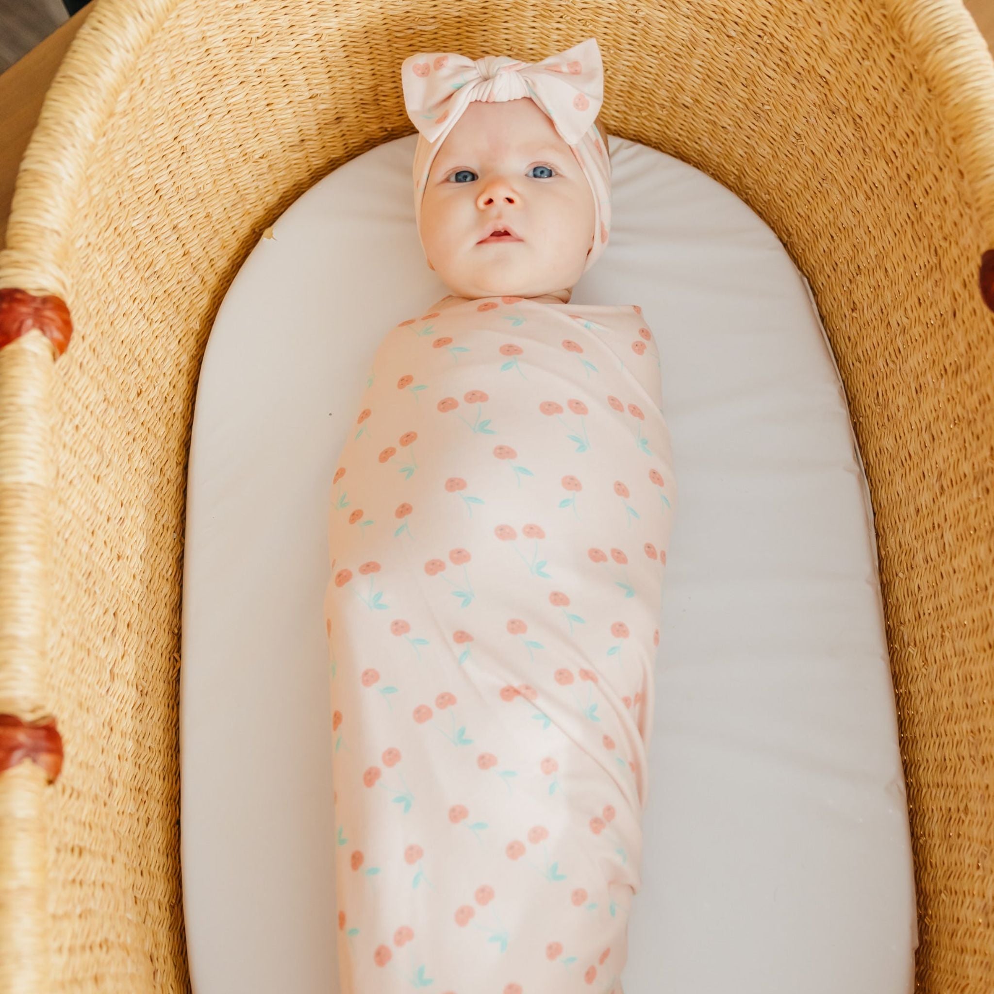 Knit Swaddle Blanket - Cheery