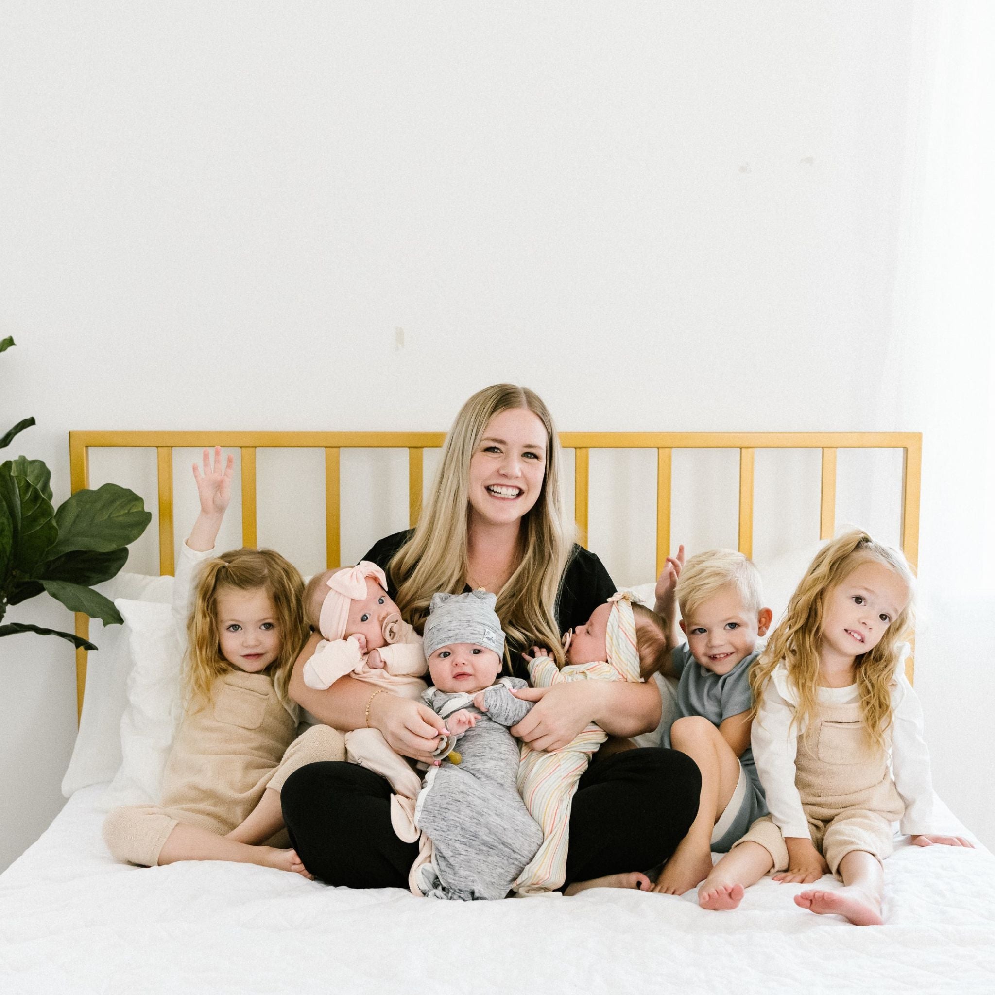 Newborn Knotted Gown - Blush