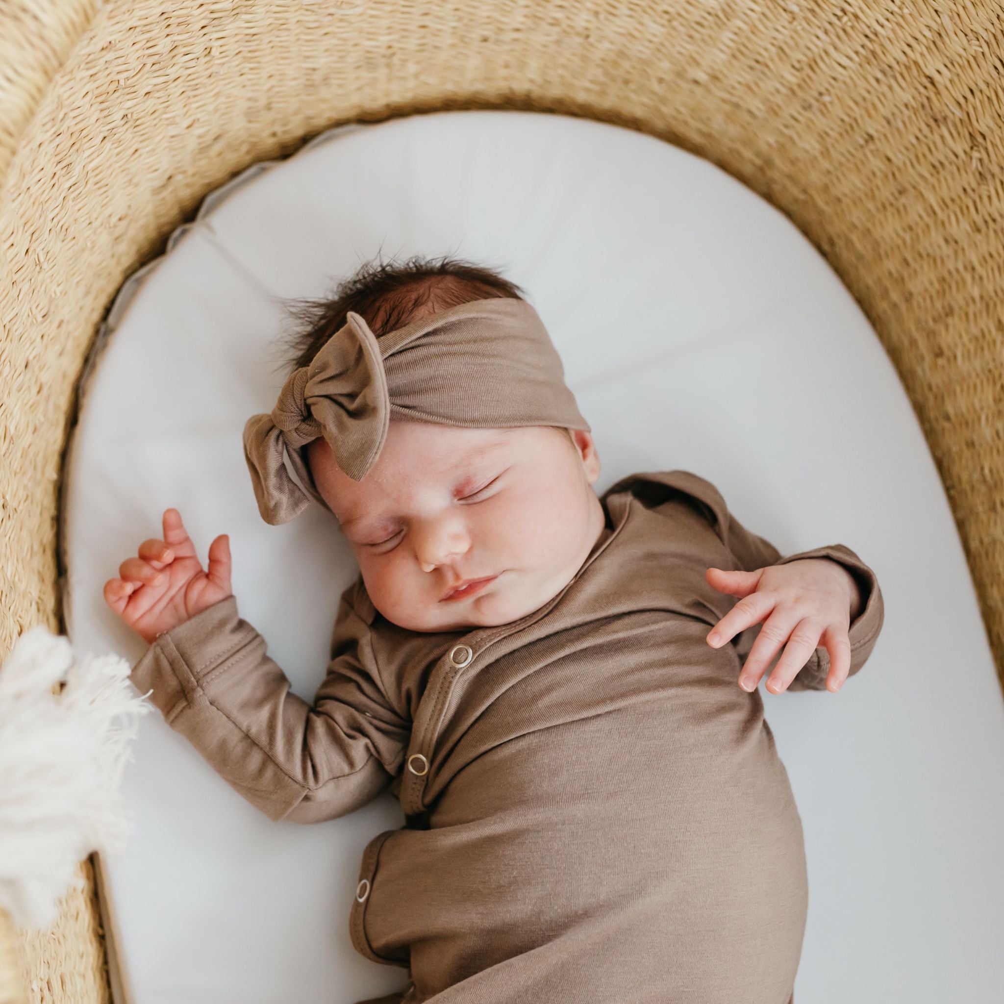 Newborn Knotted Gown - Gobi