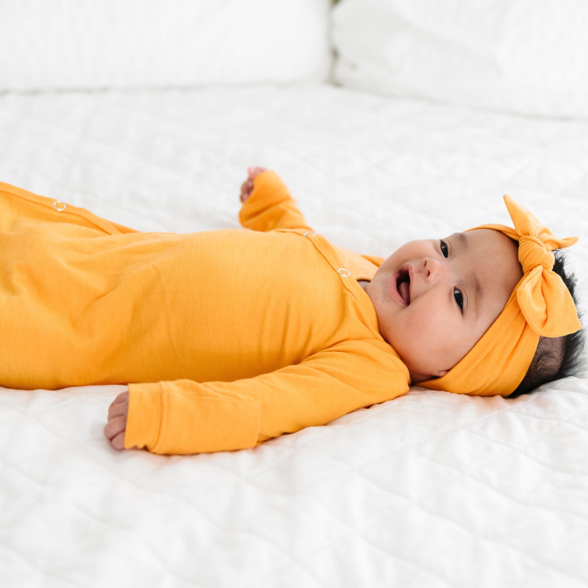 Newborn Knotted Gown - Solar