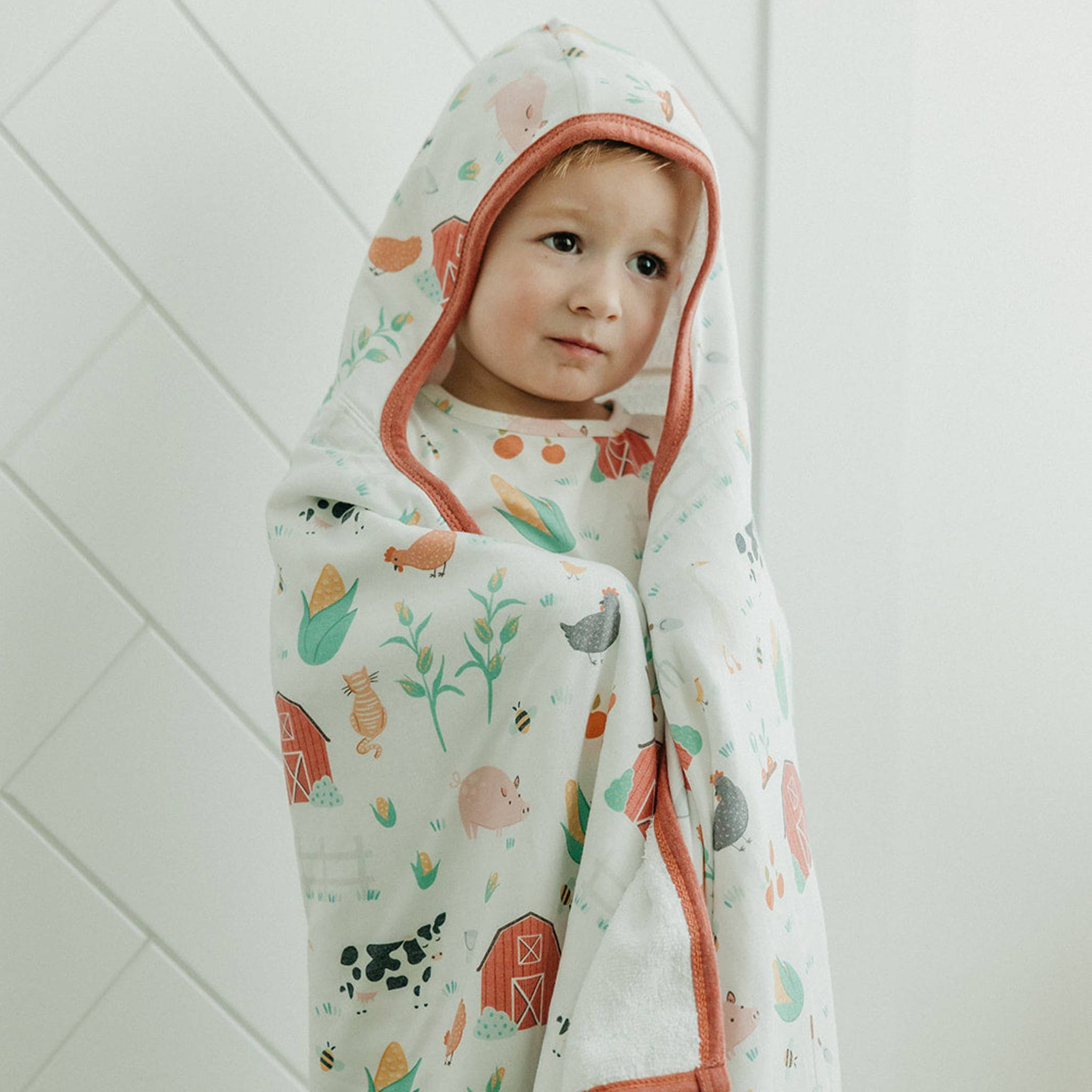 Premium Big Kid Hooded Towel - Farmstead