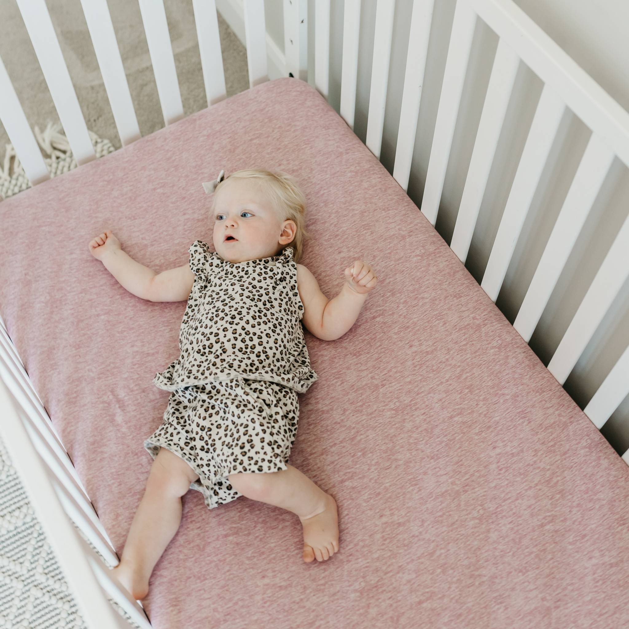 Premium Knit Fitted Crib Sheet - Maeve