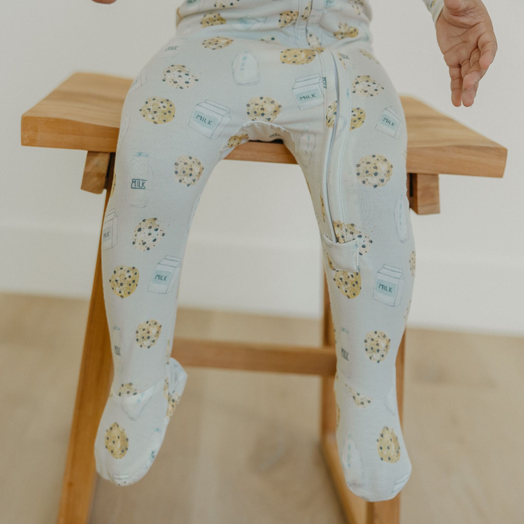 Zip-Up Footie Pajama - Chip