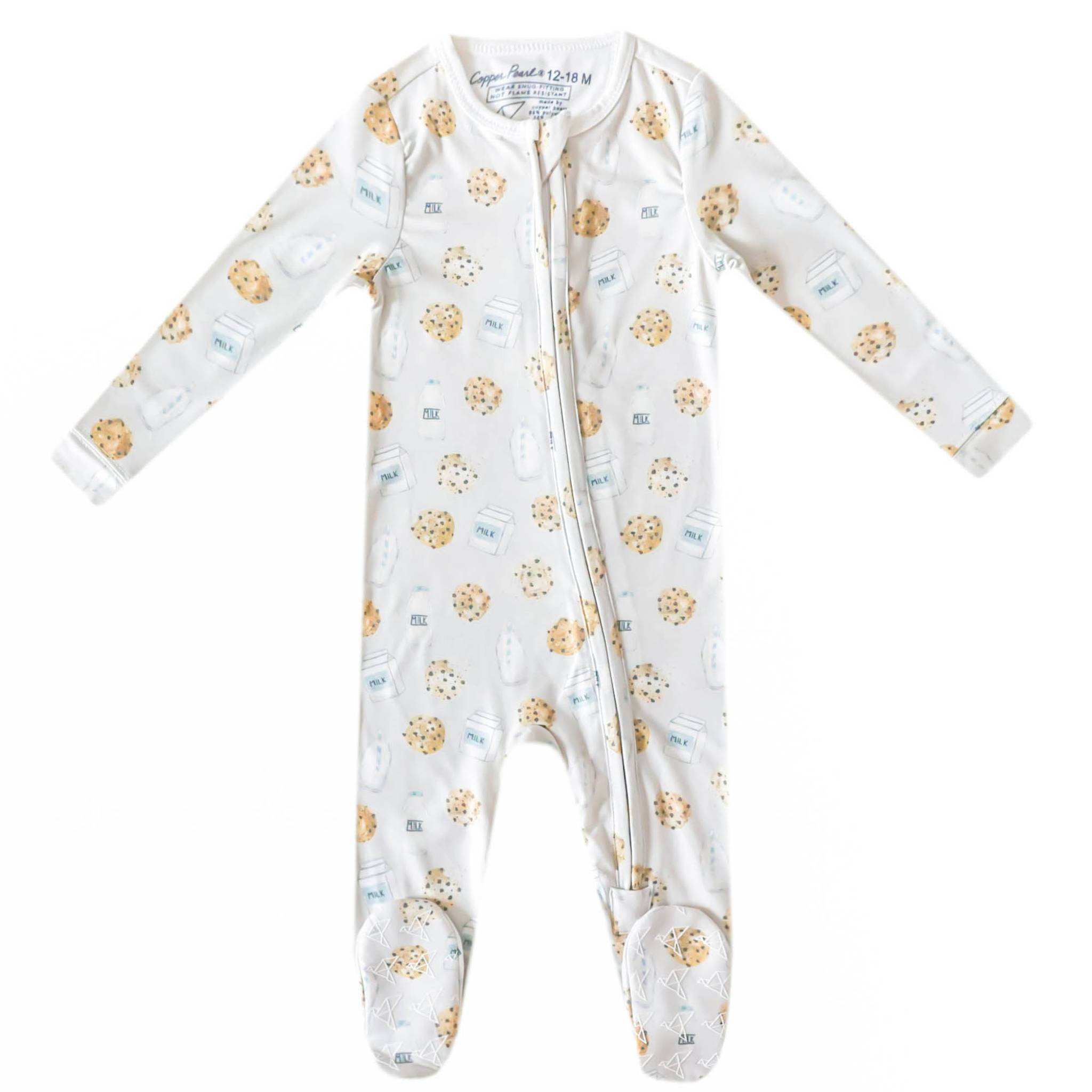 Zip-Up Footie Pajama - Chip