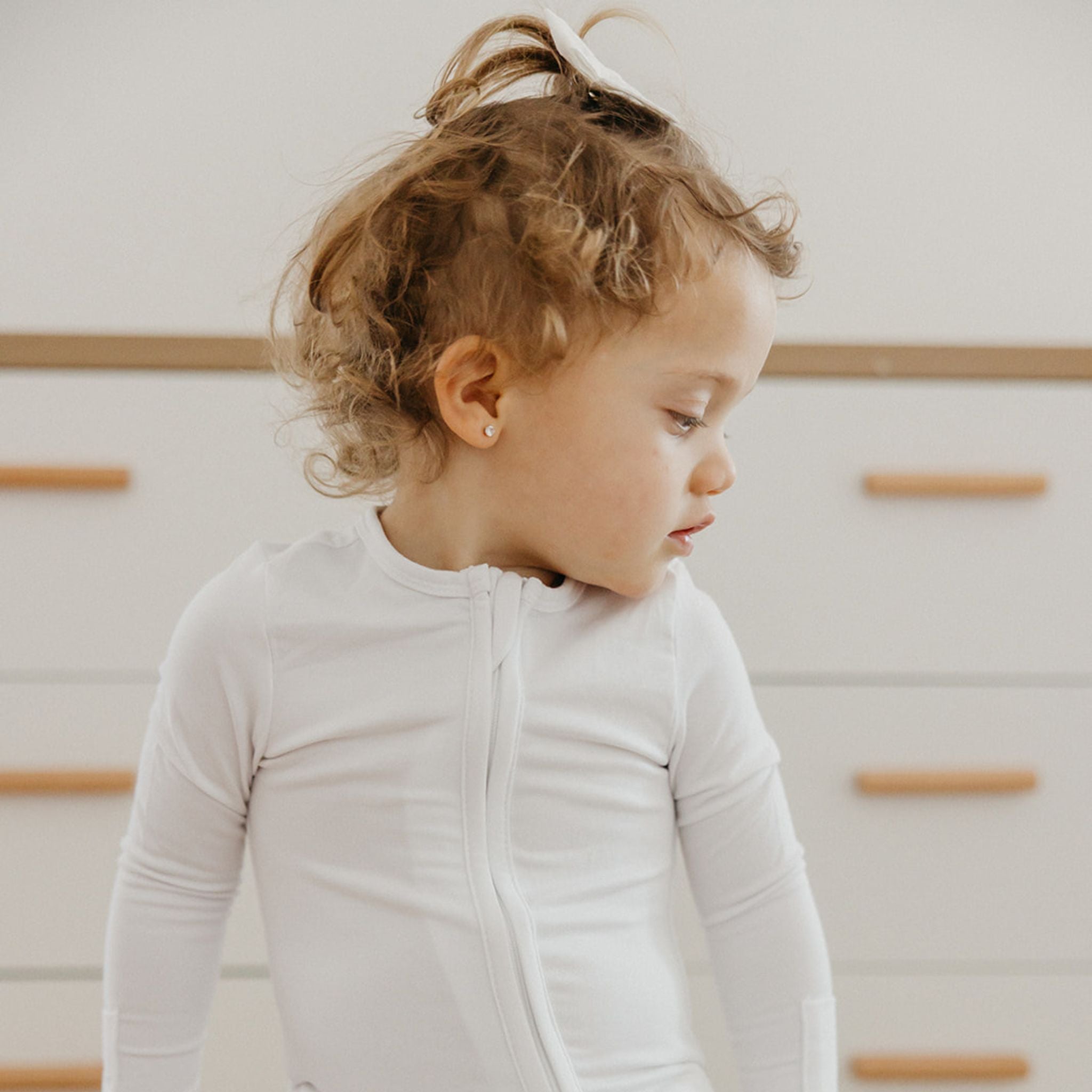 Zip-Up Footie Pajama - Dove