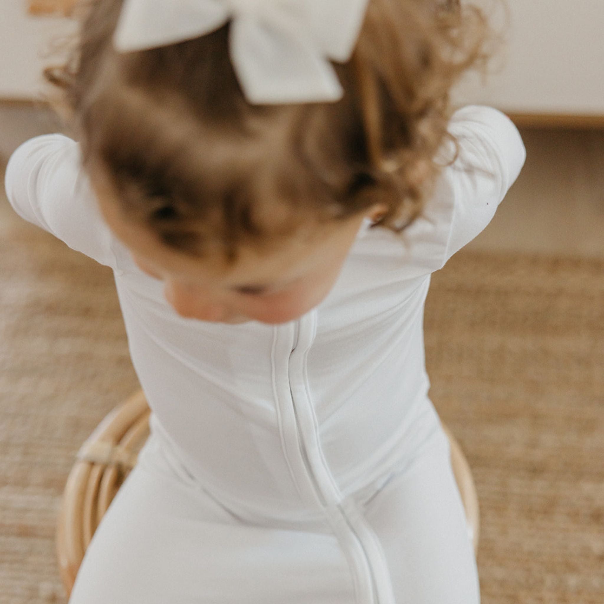 Zip-Up Footie Pajama - Dove