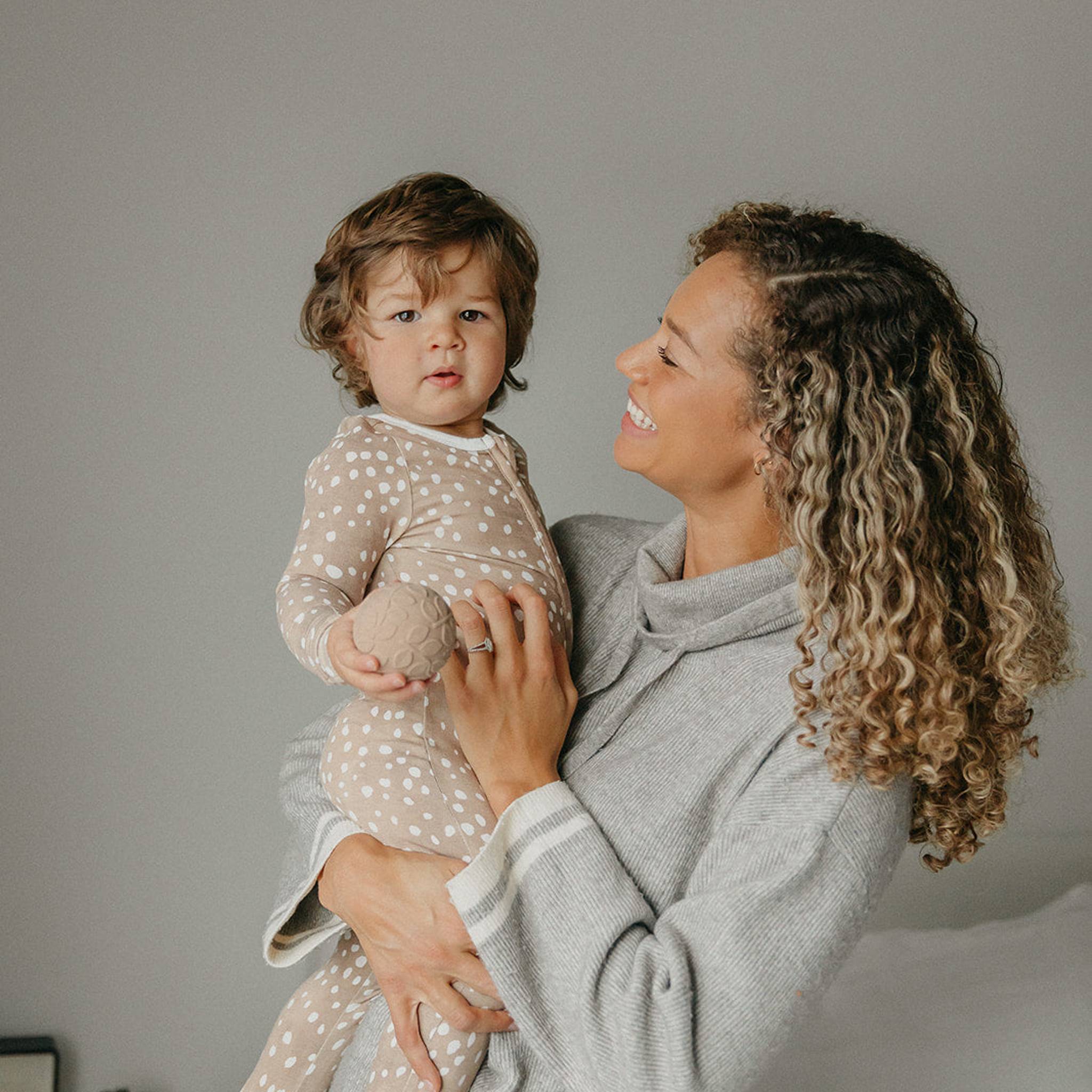 Zip-Up Footie Pajama - Fawn