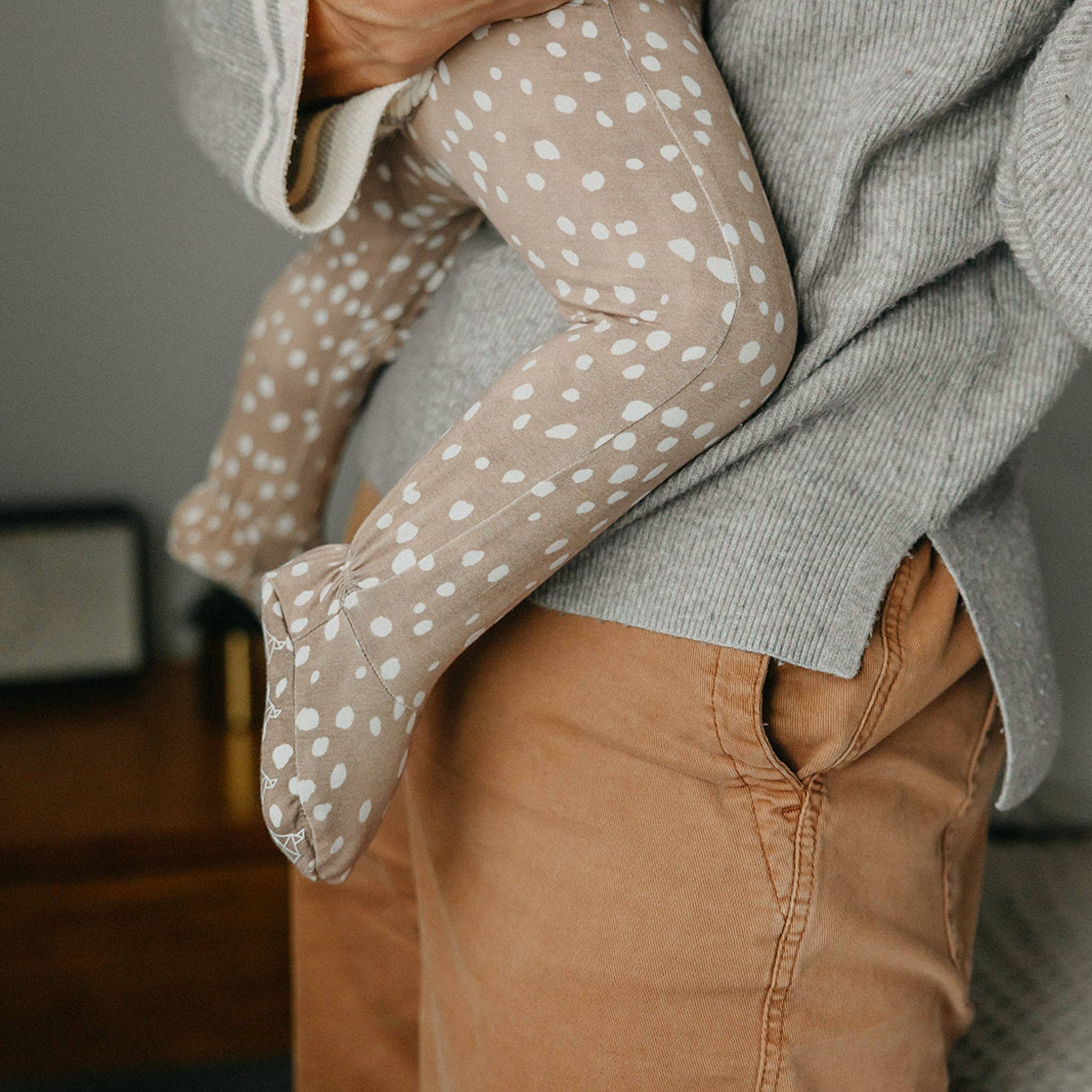 Zip-Up Footie Pajama - Fawn