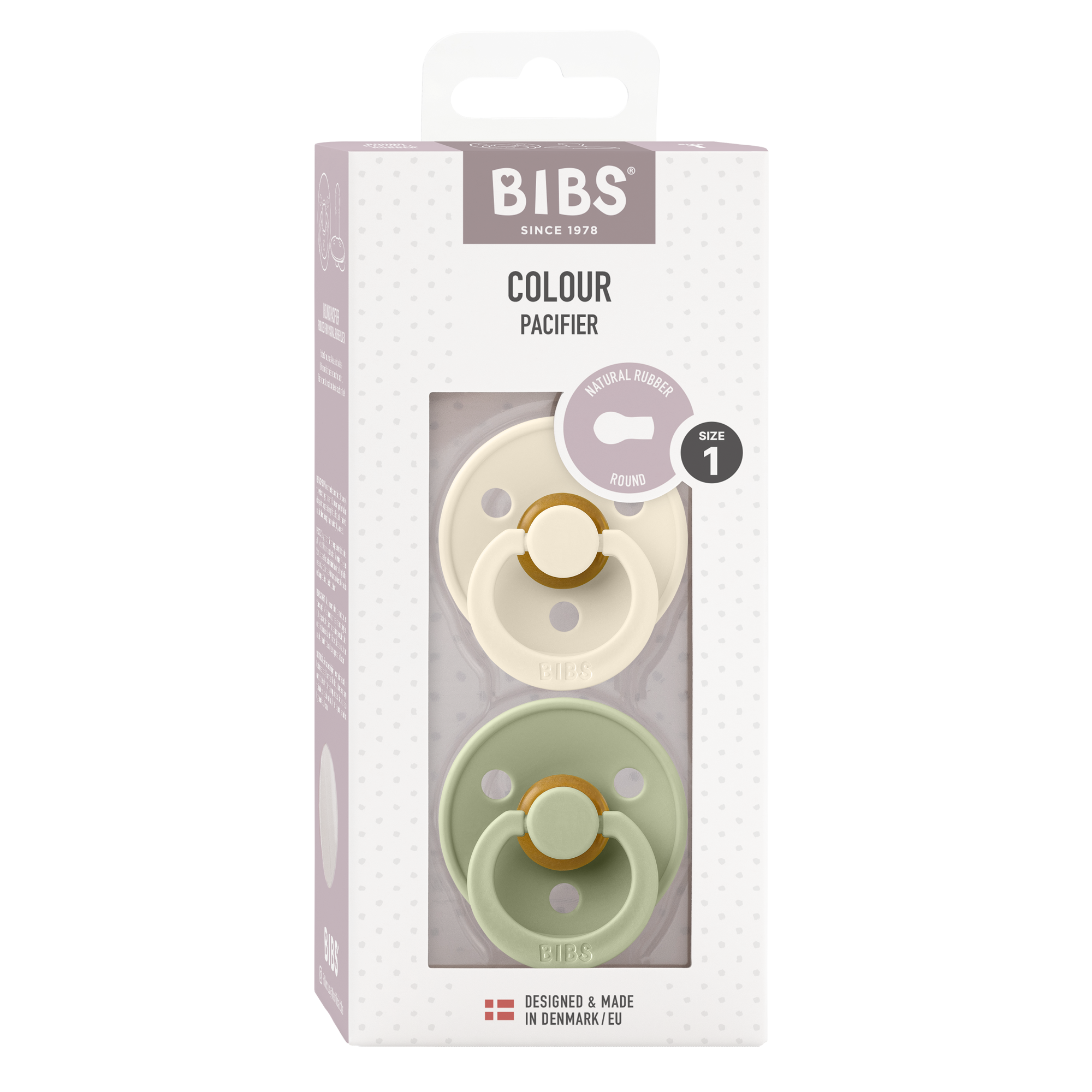 BIBS Colour 2 PACK Latex Ivory/Sage