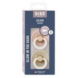 BIBS Colour 2 PACK Latex Blush GLOW/Vanilla GLOW