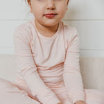 2pc Long Sleeve Pajama Set - Blush