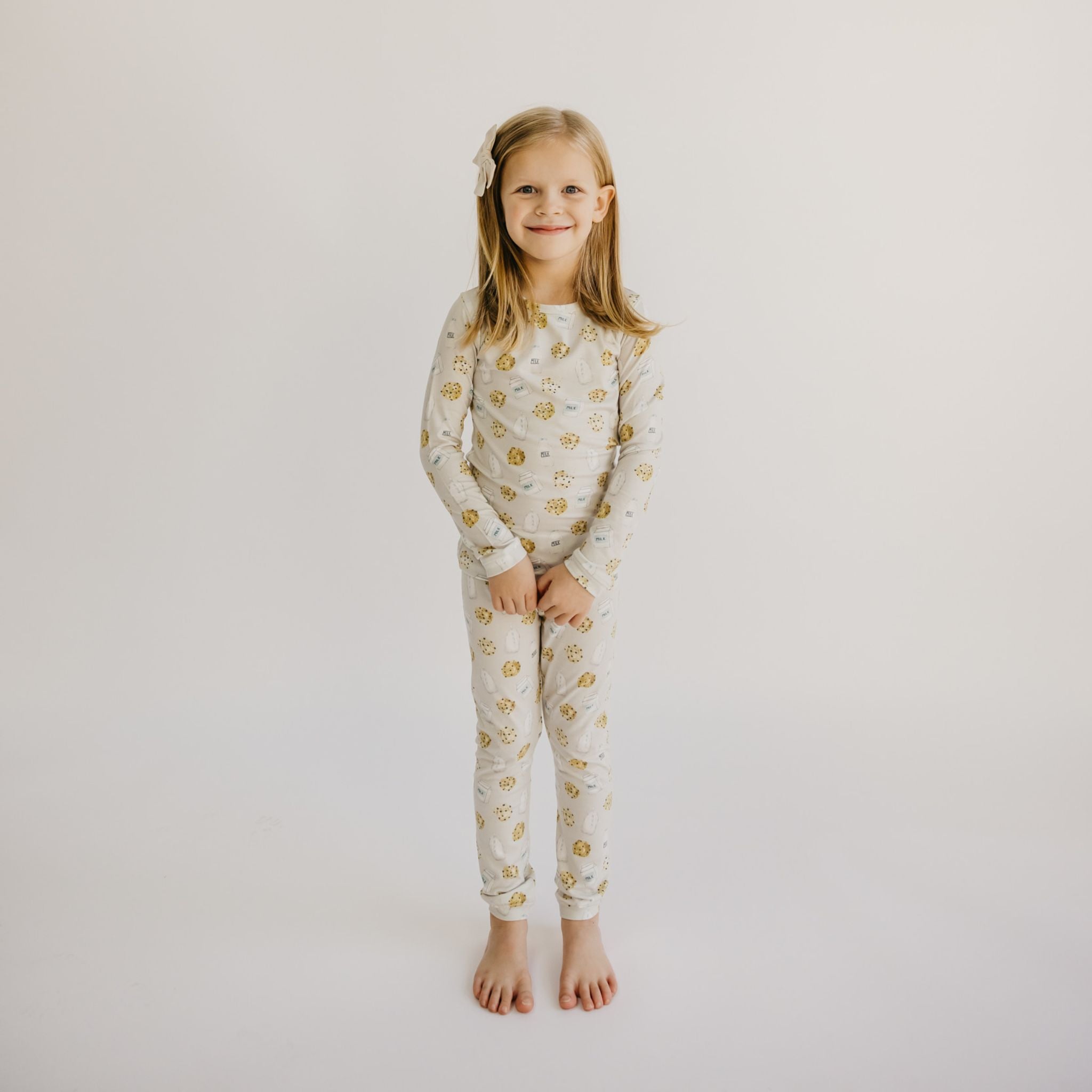 2pc Long Sleeve Pajama Set - Chip