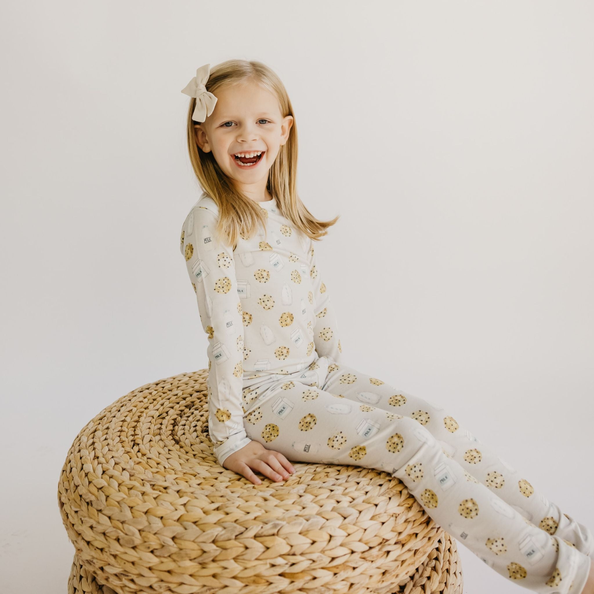 2pc Long Sleeve Pajama Set - Chip