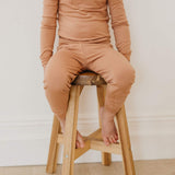 2pc Long Sleeve Pajama Set - Pecan