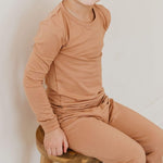 2pc Long Sleeve Pajama Set - Pecan