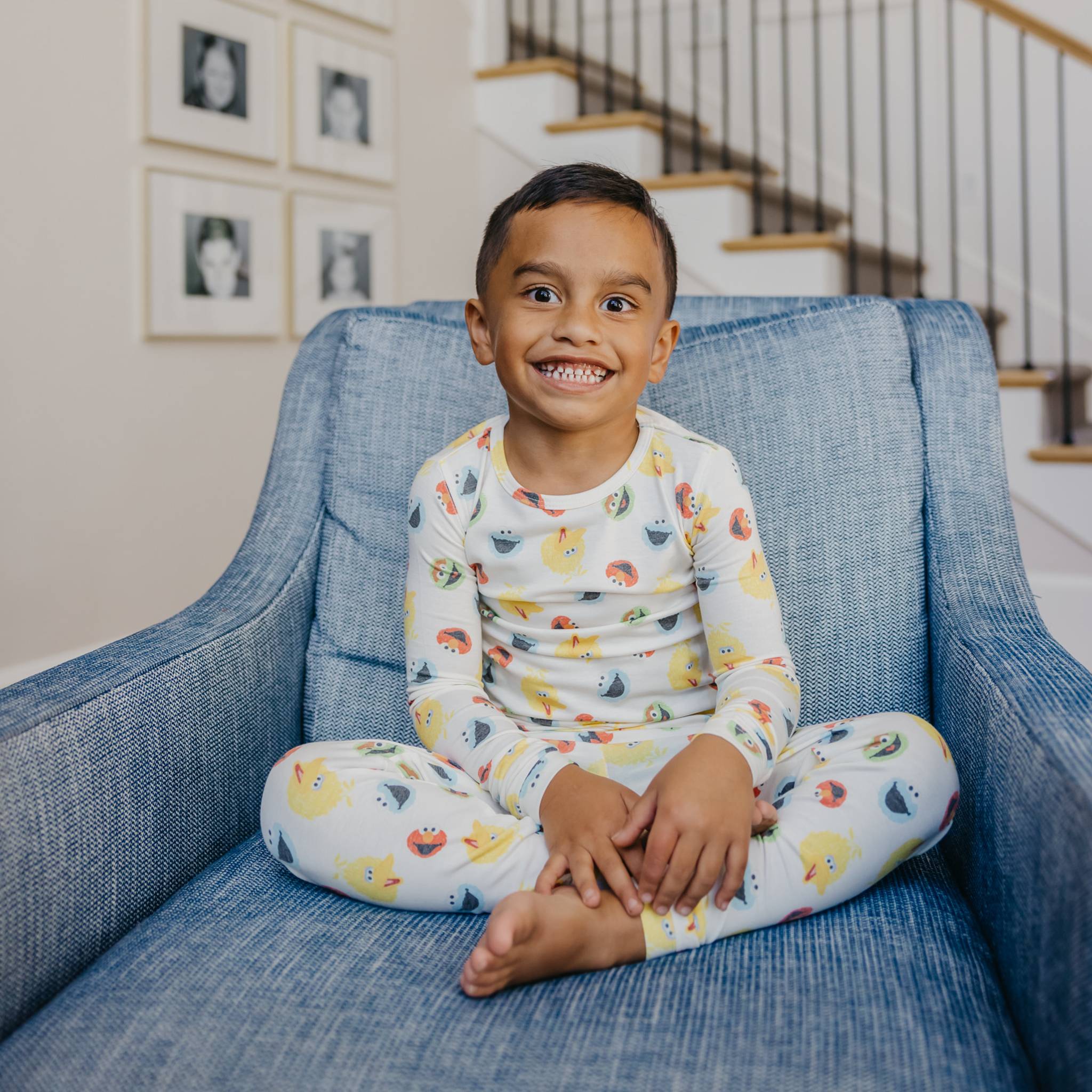 2pc Long Sleeve Pajama Set - Sesame Scribbles