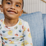 2pc Long Sleeve Pajama Set - Sesame Scribbles