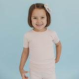 2pc Short Sleeve Pajama Set - Blush