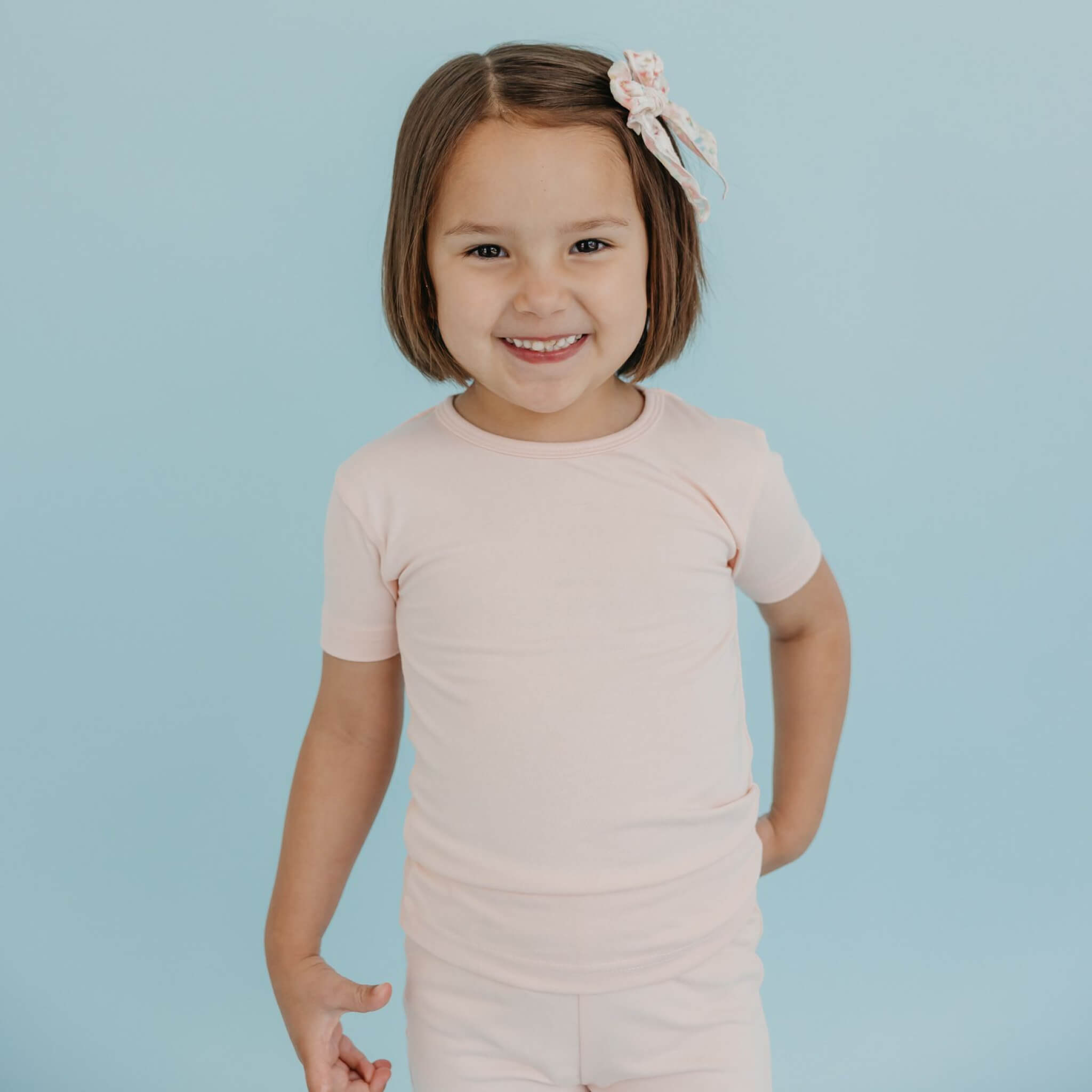 2pc Short Sleeve Pajama Set - Blush