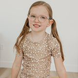 2pc Short Sleeve Pajama Set - Fawn