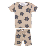 2pc Short Sleeve Pajama Set - Gemma In Tan