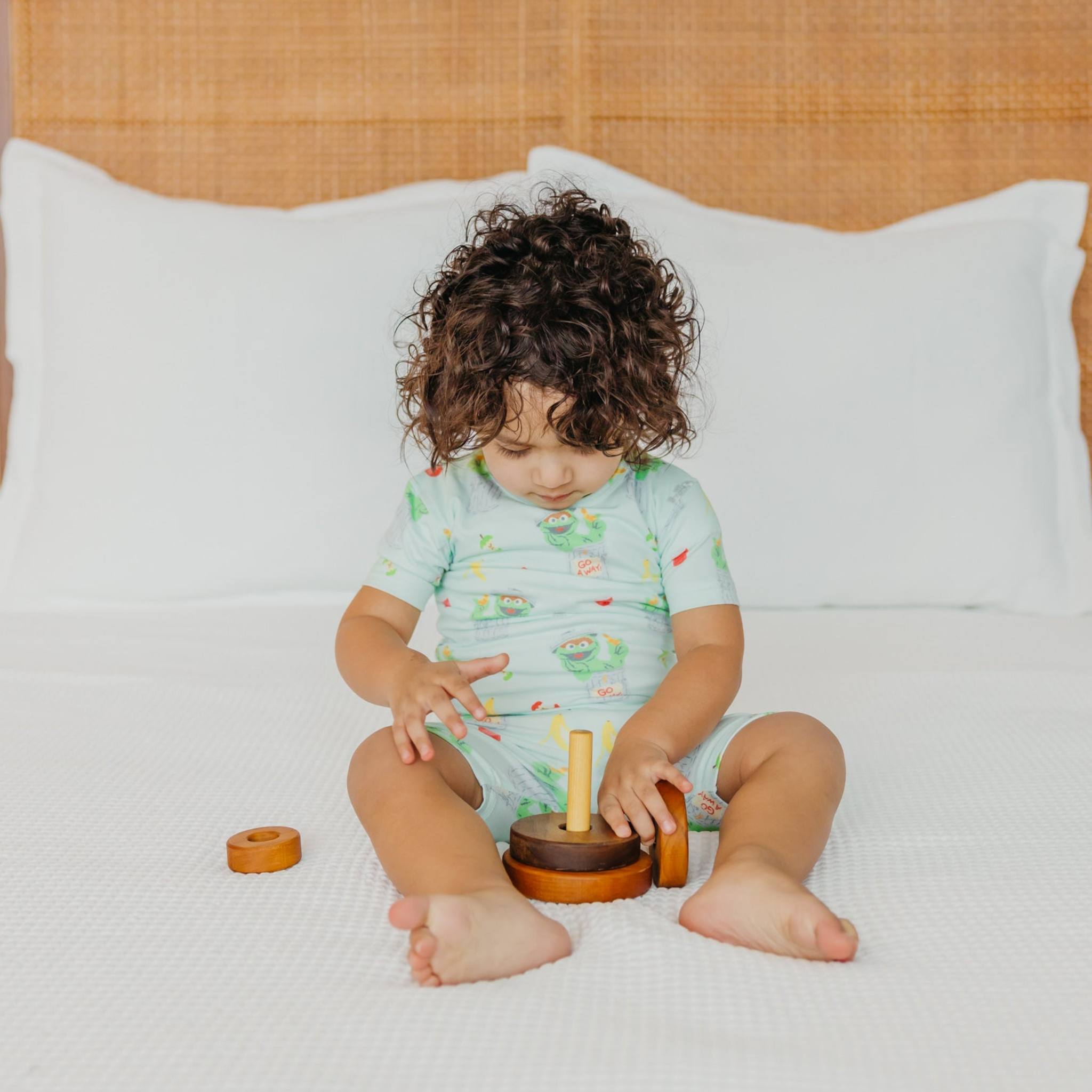 2pc Short Sleeve Pajama Set - Oscar the Grouch