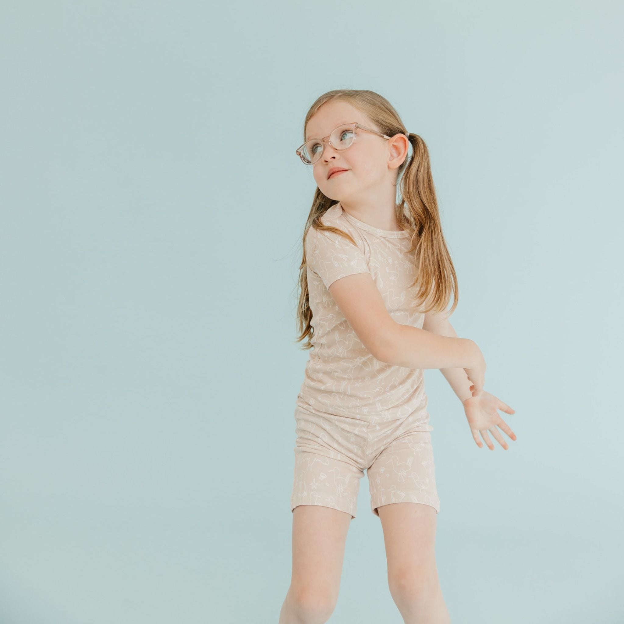 2pc Short Sleeve Pajama Set - Sandy