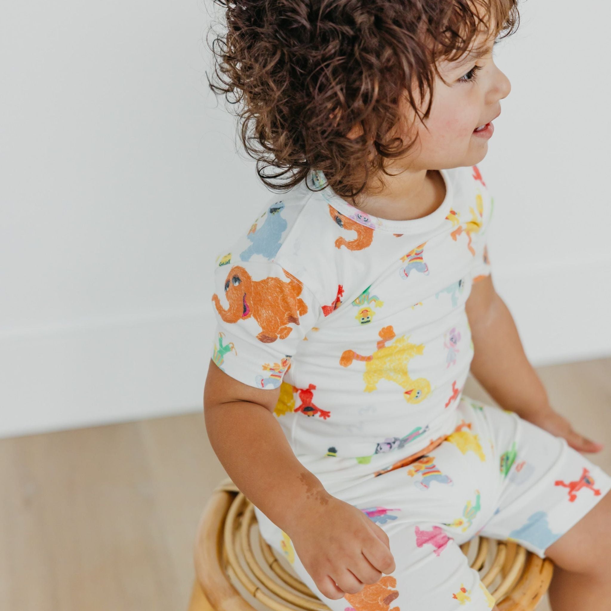 2pc Short Sleeve Pajama Set - Sesame Friends