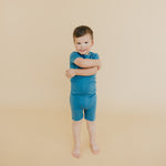 2pc Short Sleeve Pajama Set - Steel