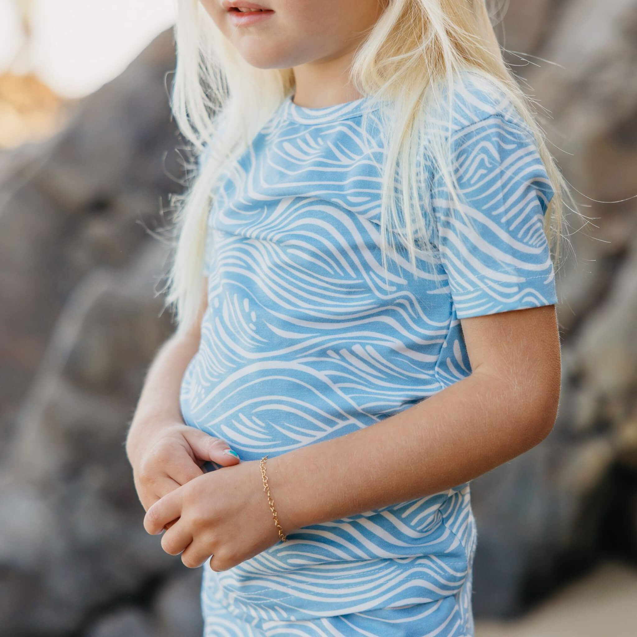 2pc Short Sleeve Pajama Set - Surf
