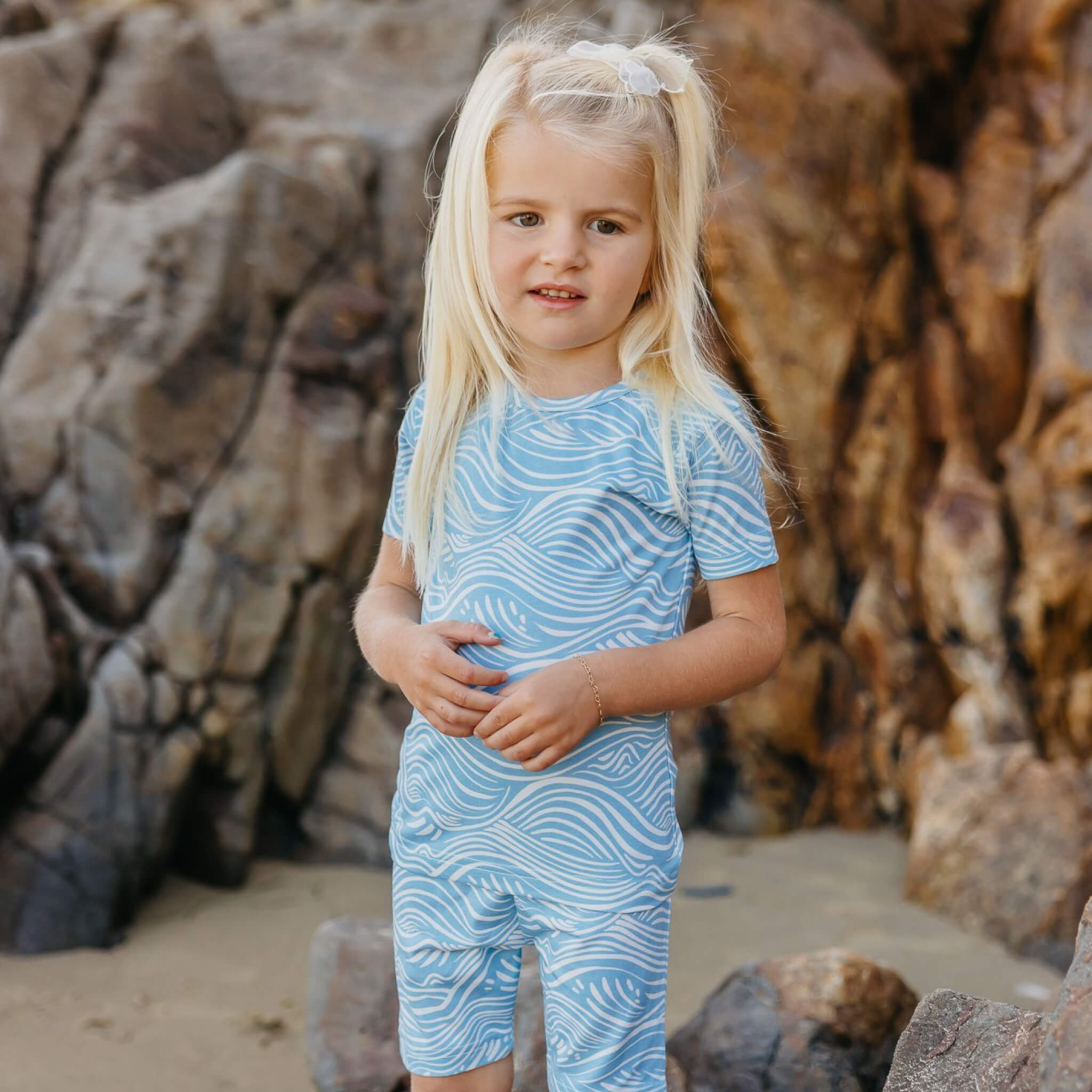 2pc Short Sleeve Pajama Set - Surf