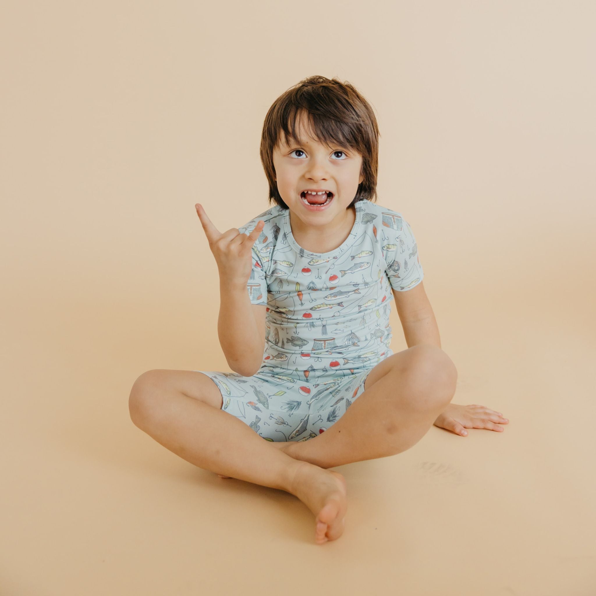 2pc Short Sleeve Pajama Set - Trout