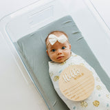 3D Acrylic Wooden Announcement Sign - Hello World