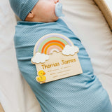 3D Acrylic Wooden Announcement Sign - Rainbow Magic