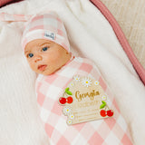3D Acrylic Wooden Announcement Sign - Very Cherry