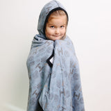 Premium Big Kid Hooded Towel - Starships