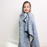 Premium Big Kid Hooded Towel - Starships