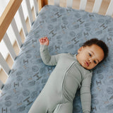 Premium Knit Fitted Crib Sheet - Starships