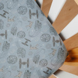 Premium Knit Fitted Crib Sheet - Starships