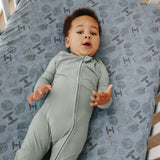 Premium Knit Fitted Crib Sheet - Starships