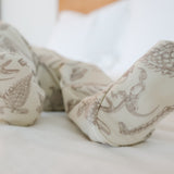 Footed Baby Pants - Jurassic Park Fossils