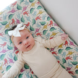 Premium Knit Diaper Changing Pad Cover - Dinosaurs of Jurassic Park