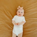 Short Sleeve Bodysuit - Dove